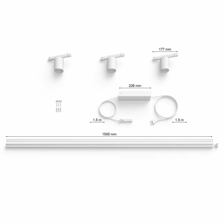 Applique murale Kit de base Philips Hue Perifo LED Blanc, 3 lumières, Changeur de couleurs