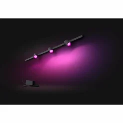 Applique murale Kit de base Philips Hue Perifo LED Noir, 3 lumières, Changeur de couleurs