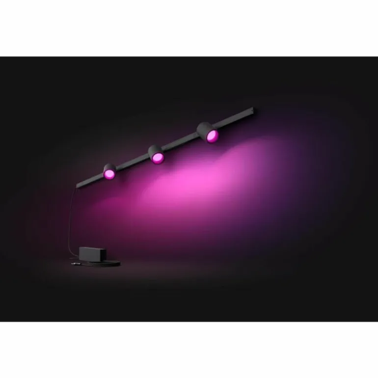 Applique murale Kit de base Philips Hue Perifo LED Noir, 3 lumières, Changeur de couleurs