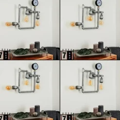 Applique murale Kolyma Gris, 3 lumières