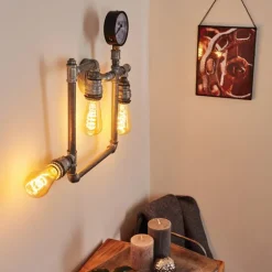 Applique murale Kolyma Gris, 3 lumières