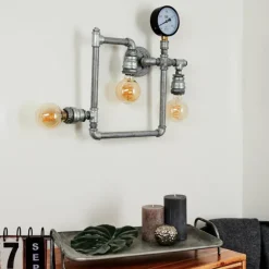 Applique murale Kolyma Gris, 3 lumières