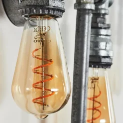 Applique murale Kolyma Noir, Argenté, 5 lumières