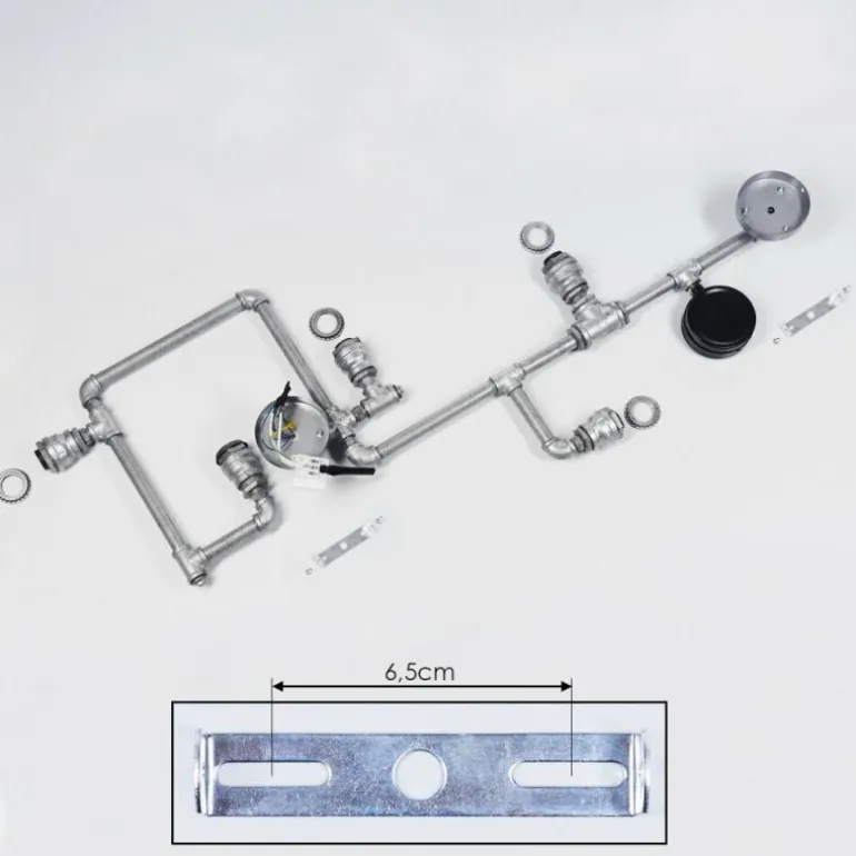 Applique murale Kolyma Noir, Argenté, 5 lumières
