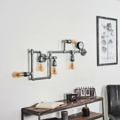 Applique murale Kolyma Noir, Argenté, 5 lumières