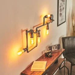 Applique murale Kolyma Noir, Argenté, 5 lumières