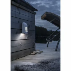 Applique murale Konstsmide Prato 3 piles C (non incluses) LED Blanc, 1 lumière, Détecteur de mouvement