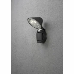 Applique murale Konstsmide Prato LED Noir, 1 lumière, Détecteur de mouvement