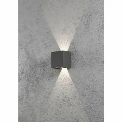 Applique murale Konstsmide Cremona LED Anthracite, 2 lumières