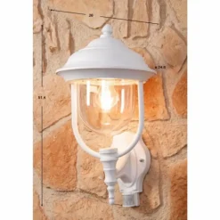 Applique murale Konstsmide PARMA Transparent, 1 lumière, Détecteur de mouvement