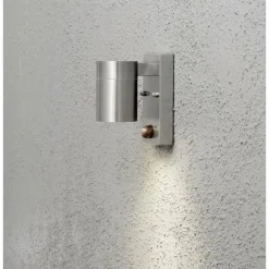 Applique murale Konstsmide Modena Acier inoxydable, 1 lumière, Détecteur de mouvement