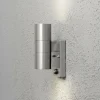 Applique murale Konstsmide Modena Acier inoxydable, 2 lumières, Détecteur de mouvement