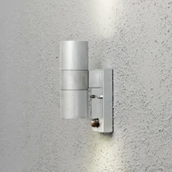 Applique murale Konstsmide Modena Zingué, 2 lumières, Détecteur de mouvement
