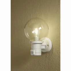 Applique murale Konstsmide Nemi Blanc, 1 lumière, Détecteur de mouvement