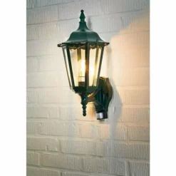 Applique murale Konstsmide Firenze Vert, 1 lumière, Détecteur de mouvement