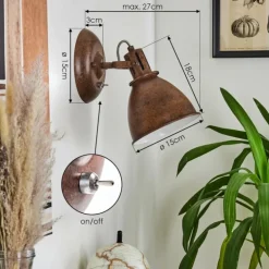 Applique murale Koppom Rouille, 1 lumière