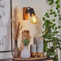 Applique murale Kouk Écru, Noir, 1 lumière