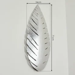 Applique murale Krokom Argenté, 2 lumières