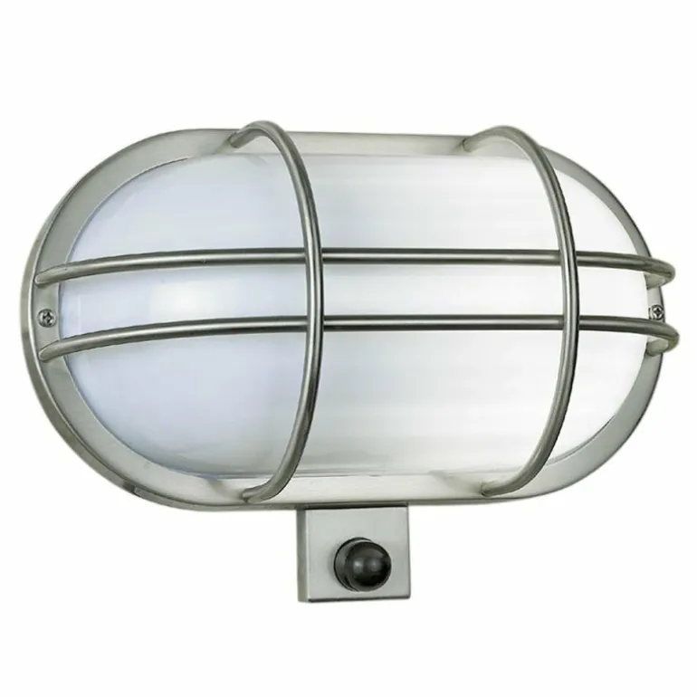 Applique murale KS Verlichting Sonn Acier inoxydable, 1 lumière, Détecteur de mouvement