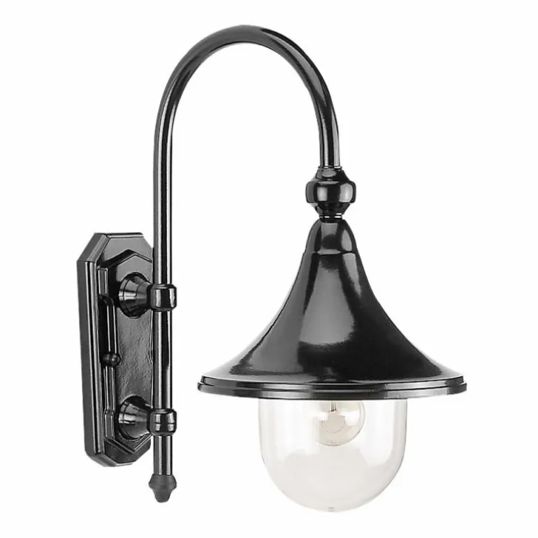 Applique murale KS Verlichting Rimini Noir, 1 lumière