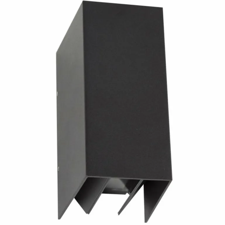 Applique murale KS Verlichting Channel LED Noir, 2 lumières