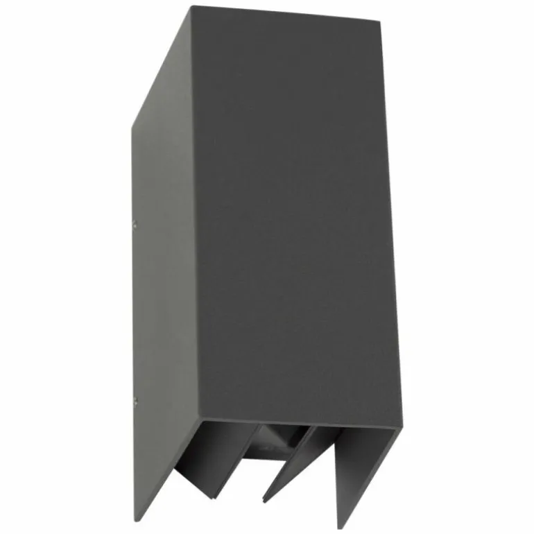 Applique murale KS Verlichting Channel LED Anthracite, 2 lumières