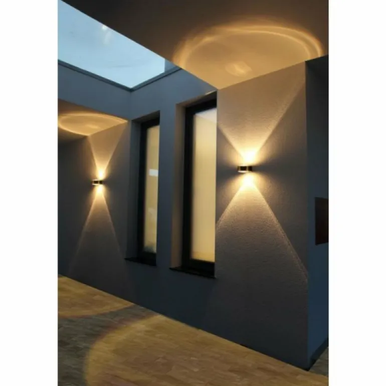 Applique murale LCD Fehmarn Acier inoxydable, 1 lumière