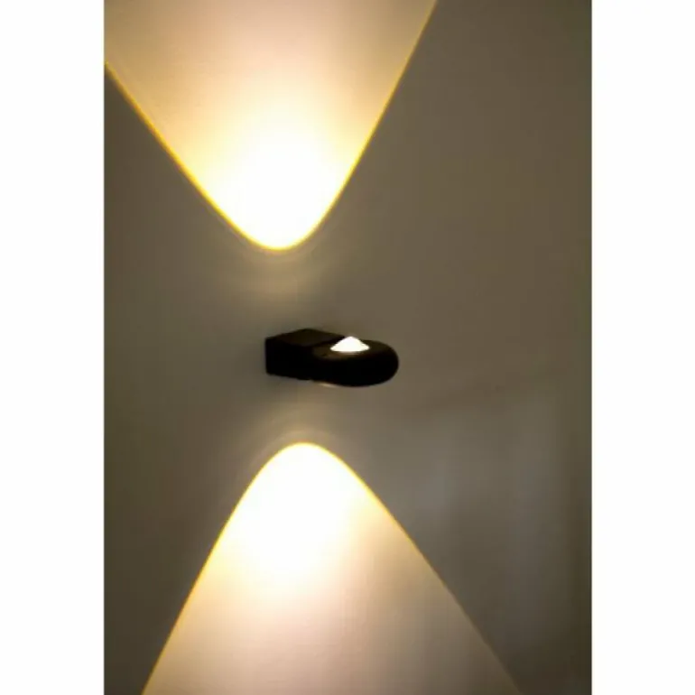 Applique murale LED d'extérieur Globo RINAH Gris, 2 lumières