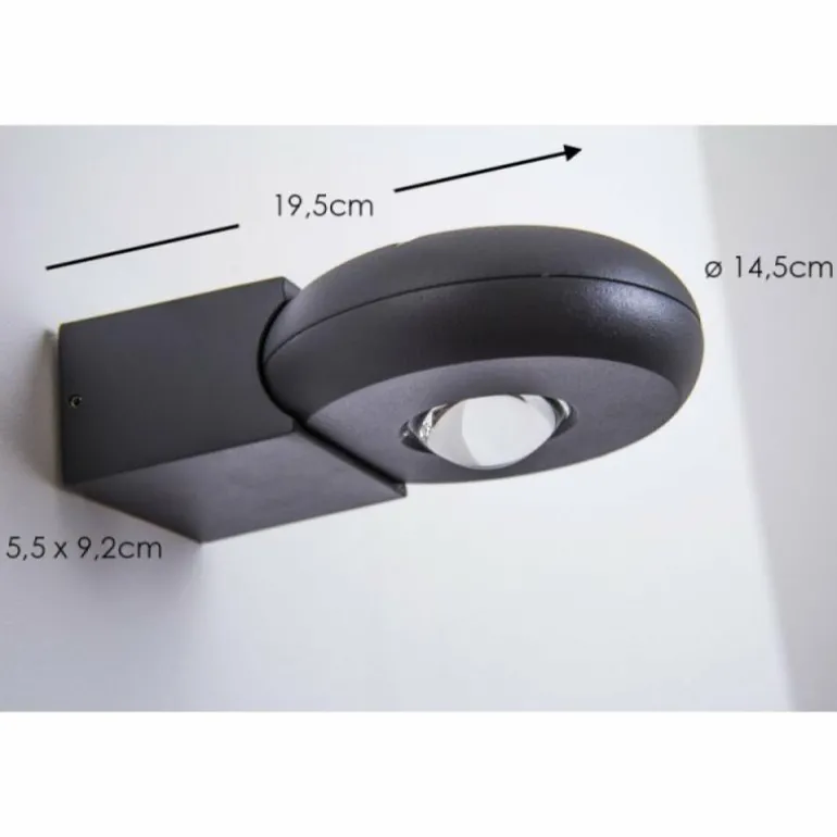 Applique murale LED d'extérieur Globo RINAH Gris, 2 lumières