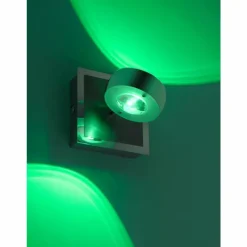 Applique murale Leuchten Direkt Ls-OPTI LED Acier inoxydable, 2 lumières, Télécommandes, Changeur de couleurs