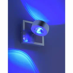 Applique murale Leuchten Direkt Ls-OPTI LED Acier inoxydable, 2 lumières, Télécommandes, Changeur de couleurs