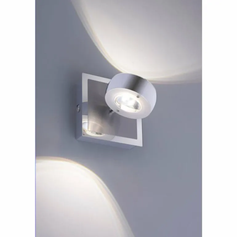 Applique murale Leuchten Direkt Ls-OPTI LED Acier inoxydable, 2 lumières, Télécommandes, Changeur de couleurs