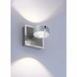 Applique murale Leuchten Direkt Ls-OPTI LED Acier inoxydable, 2 lumières, Télécommandes, Changeur de couleurs