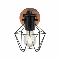 Applique murale Leuchten-Direkt JARO Bois clair, 1 lumière