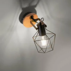 Applique murale Leuchten-Direkt JARO Bois clair, 1 lumière