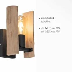 Applique murale Leuchten-Direkt LOG Écru, 1 lumière