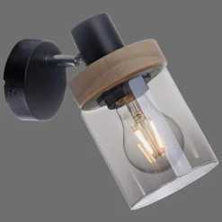 Applique murale Leuchten-Direkt PASQUAL Noir, 1 lumière