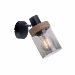 Applique murale Leuchten-Direkt PASQUAL Noir, 1 lumière