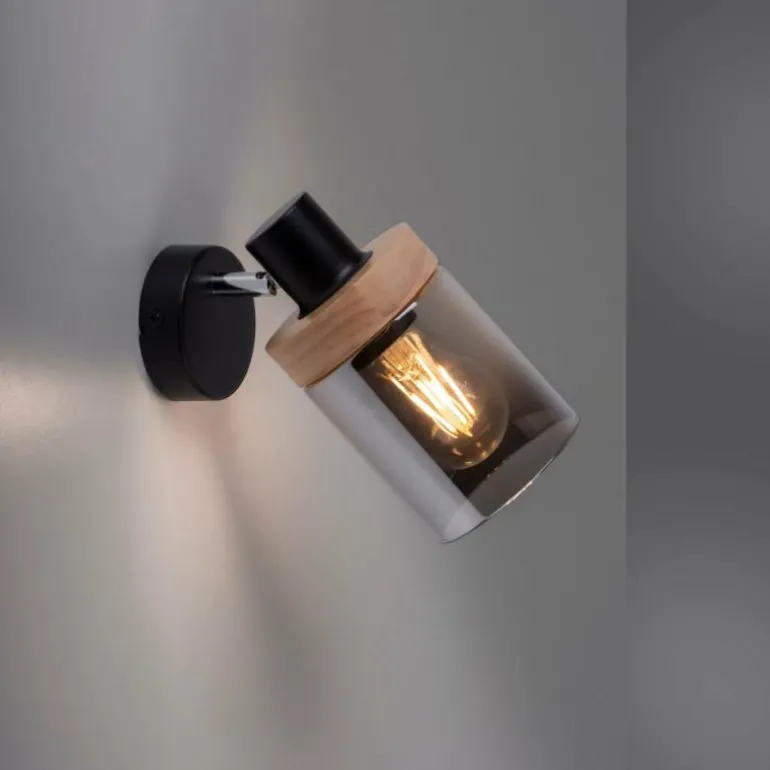 Applique murale Leuchten-Direkt PASQUAL Noir, 1 lumière