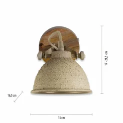 Applique murale Leuchten-Direkt SAMIA Bois foncé, 1 lumière