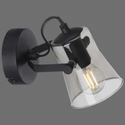 Applique murale Leuchten-Direkt TINULA Noir, 1 lumière