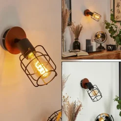 Applique murale Loedingen Écru, Noir, 1 lumière