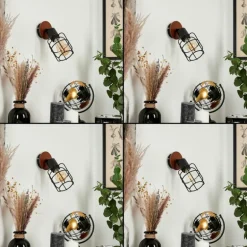 Applique murale Loedingen Écru, Noir, 1 lumière