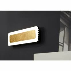 Applique murale Luce Design Solaris LED Noir doré, Blanc, 1 lumière