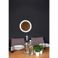 Applique murale Luce Design MOON LED Brun, Couleur bois, Noir, 1 lumière