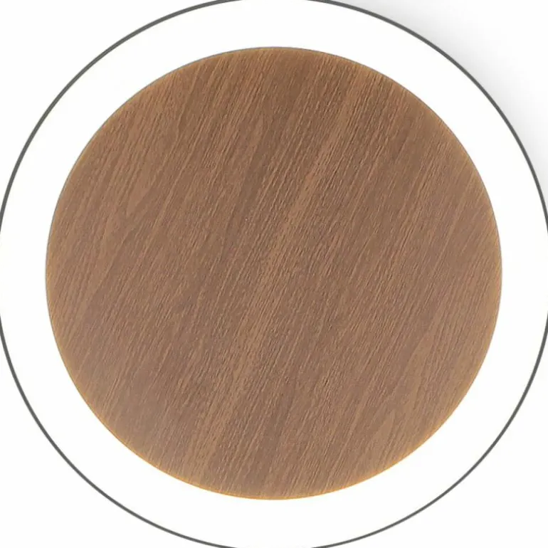 Applique murale Luce Design MOON LED Brun, Couleur bois, Noir, 1 lumière