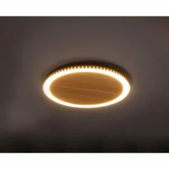 Applique murale Luce Design MOON LED Brun, Couleur bois, Noir, 1 lumière