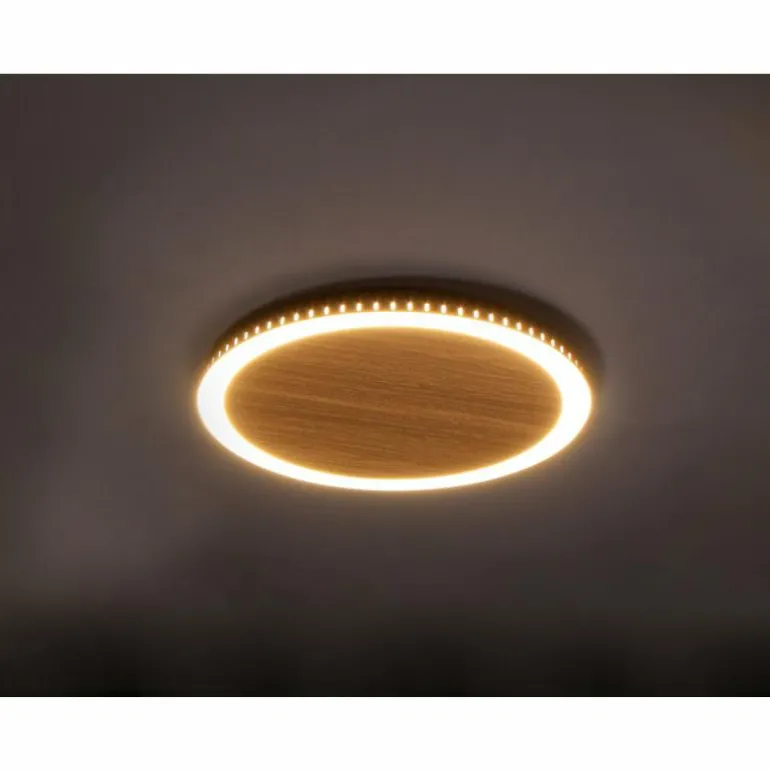 Applique murale Luce Design MOON LED Brun, Couleur bois, Noir, 1 lumière