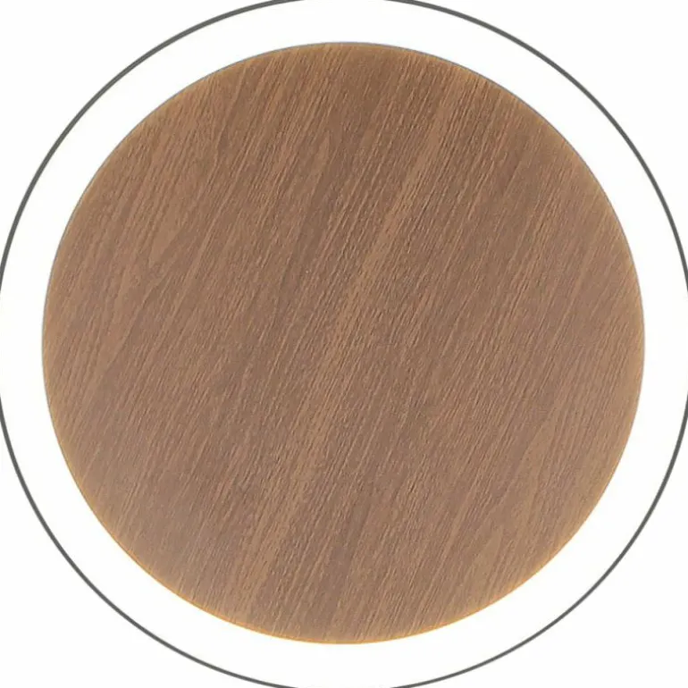 Applique murale Luce Design MOON LED Brun, Couleur bois, Noir, 1 lumière