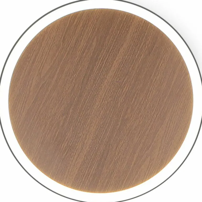 Applique murale Luce Design MOON LED Brun, Couleur bois, Noir, 1 lumière